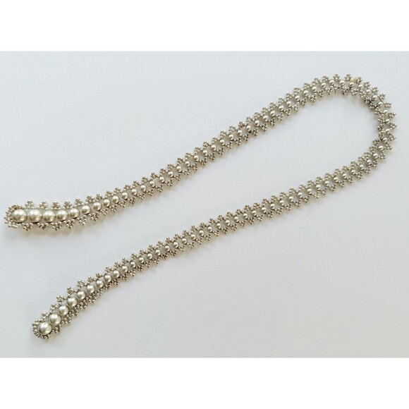 Vintage French Art Deco Glass Faux Pearl Lariat Necklace Circa 1920s-1930s. - Picture 14 of 16